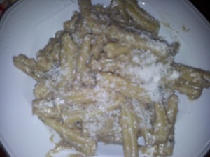 Pasta pesto melanzane